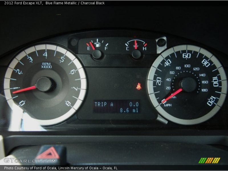Blue Flame Metallic / Charcoal Black 2012 Ford Escape XLT