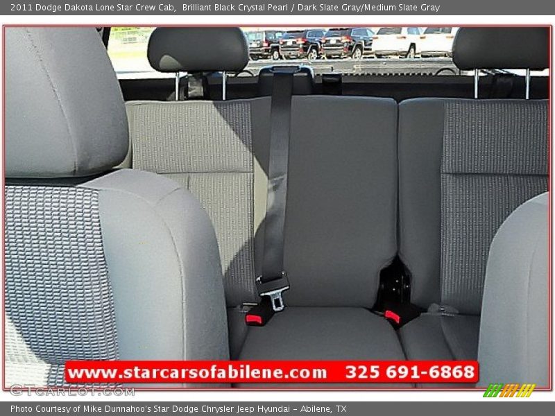 Brilliant Black Crystal Pearl / Dark Slate Gray/Medium Slate Gray 2011 Dodge Dakota Lone Star Crew Cab