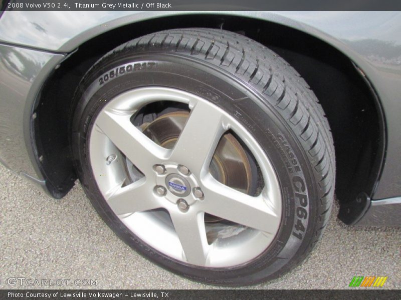 Titanium Grey Metallic / Off Black 2008 Volvo V50 2.4i