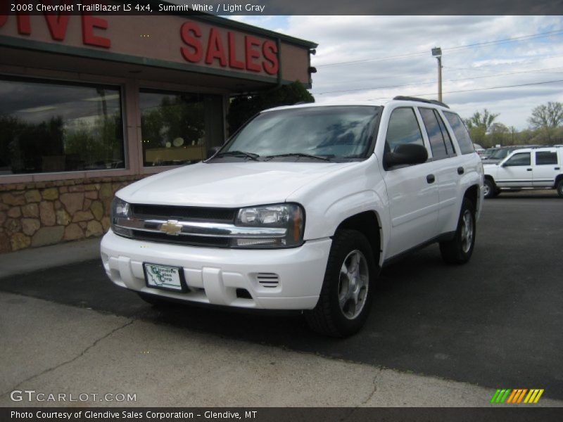 Summit White / Light Gray 2008 Chevrolet TrailBlazer LS 4x4