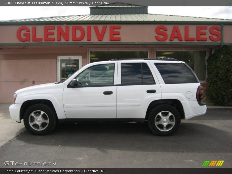 Summit White / Light Gray 2008 Chevrolet TrailBlazer LS 4x4