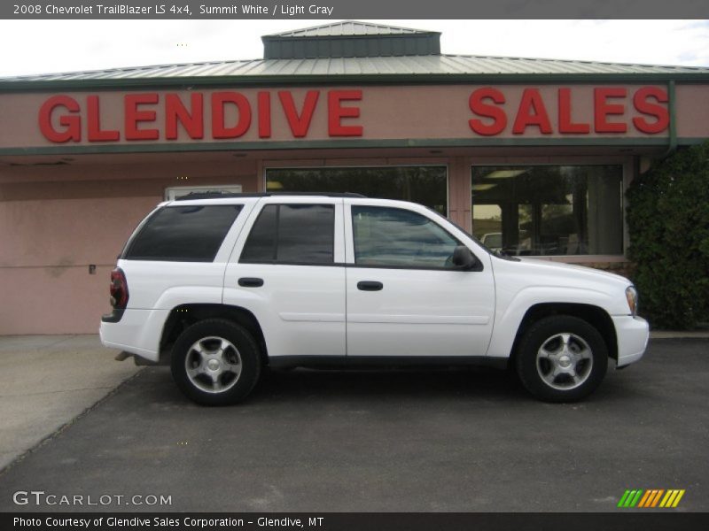 Summit White / Light Gray 2008 Chevrolet TrailBlazer LS 4x4