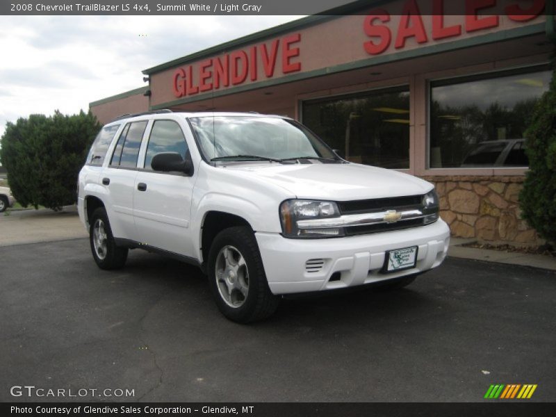 Summit White / Light Gray 2008 Chevrolet TrailBlazer LS 4x4