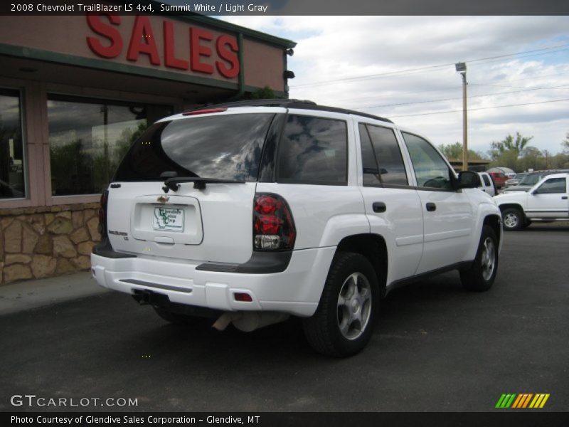 Summit White / Light Gray 2008 Chevrolet TrailBlazer LS 4x4