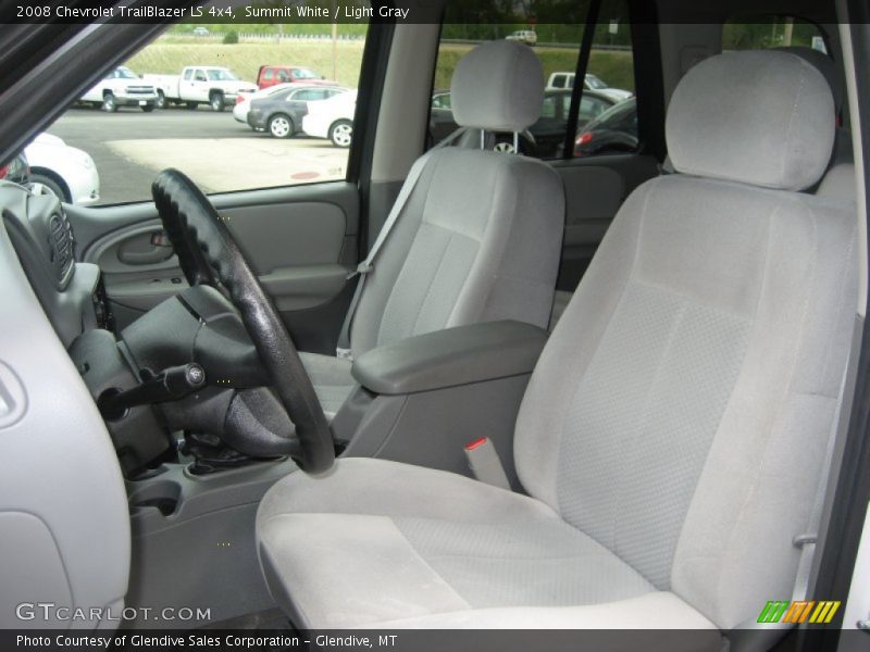 Summit White / Light Gray 2008 Chevrolet TrailBlazer LS 4x4