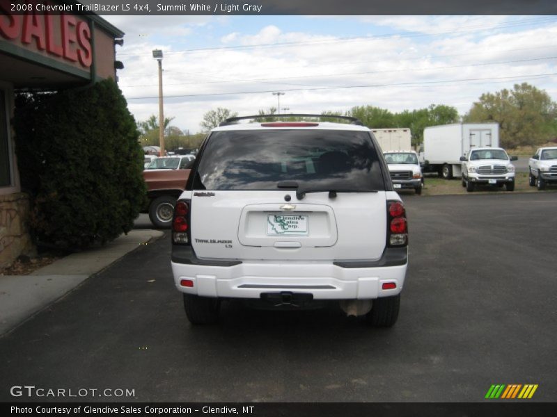 Summit White / Light Gray 2008 Chevrolet TrailBlazer LS 4x4