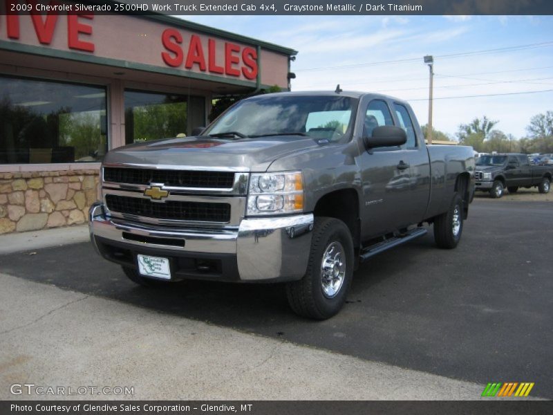 Graystone Metallic / Dark Titanium 2009 Chevrolet Silverado 2500HD Work Truck Extended Cab 4x4