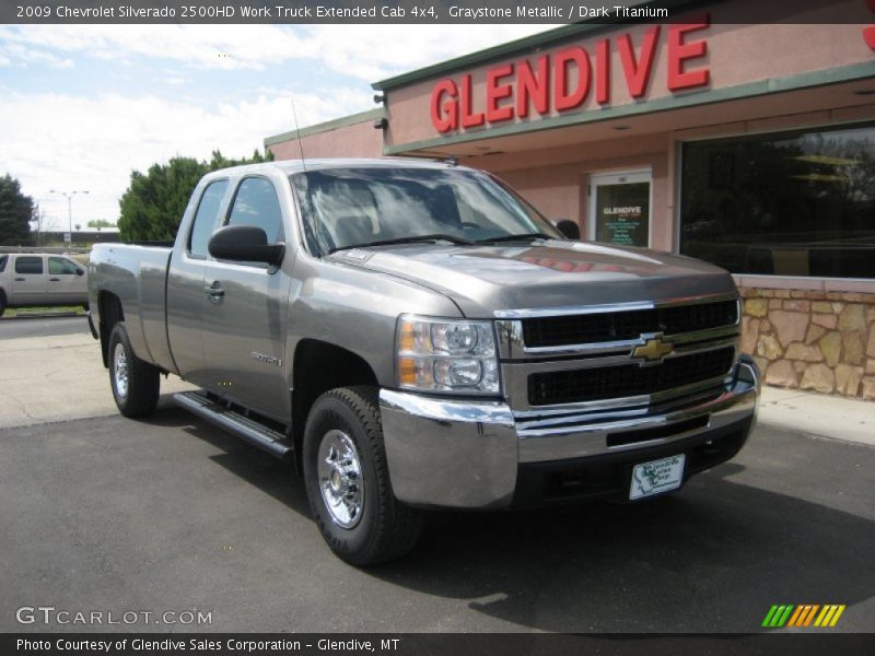 Graystone Metallic / Dark Titanium 2009 Chevrolet Silverado 2500HD Work Truck Extended Cab 4x4