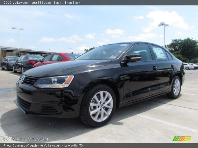 Black / Titan Black 2012 Volkswagen Jetta SE Sedan
