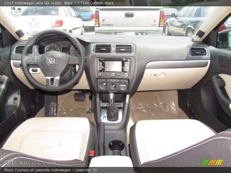 Black / 2 Tone Cornsilk/Black 2012 Volkswagen Jetta SEL Sedan