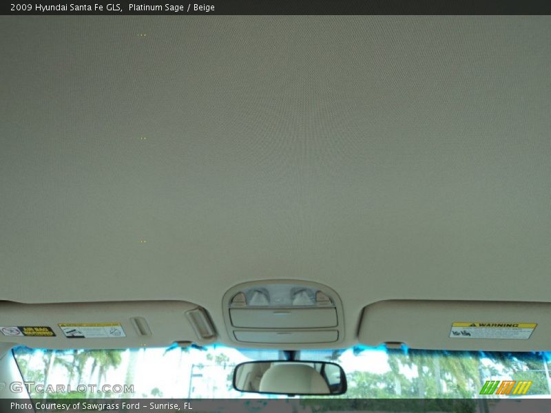 Platinum Sage / Beige 2009 Hyundai Santa Fe GLS