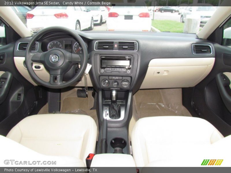 Candy White / Cornsilk Beige 2012 Volkswagen Jetta SE Sedan