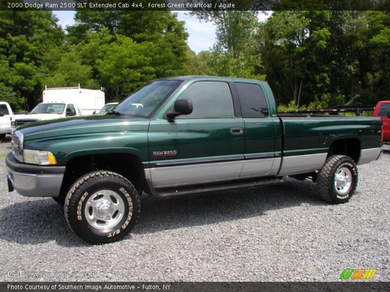 Forest Green Pearlcoat / Agate 2000 Dodge Ram 2500 SLT Extended Cab 4x4