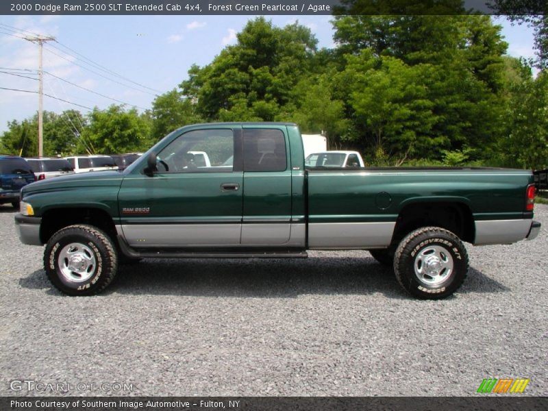 Forest Green Pearlcoat / Agate 2000 Dodge Ram 2500 SLT Extended Cab 4x4