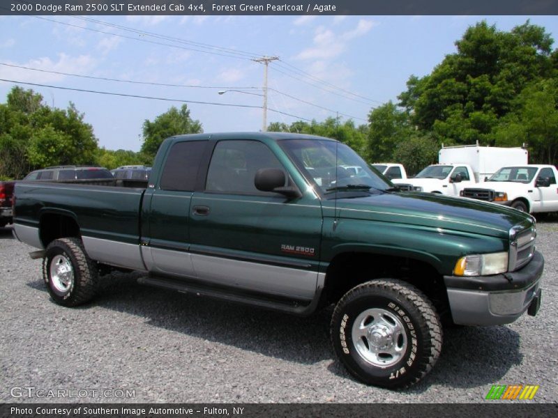 Forest Green Pearlcoat / Agate 2000 Dodge Ram 2500 SLT Extended Cab 4x4