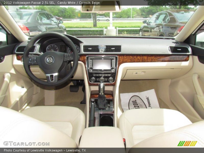 Candy White / Cornsilk Beige 2012 Volkswagen Passat 2.5L SEL