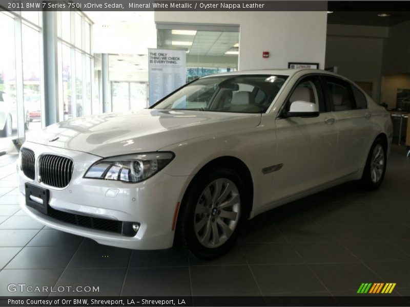 Mineral White Metallic / Oyster Nappa Leather 2011 BMW 7 Series 750i xDrive Sedan