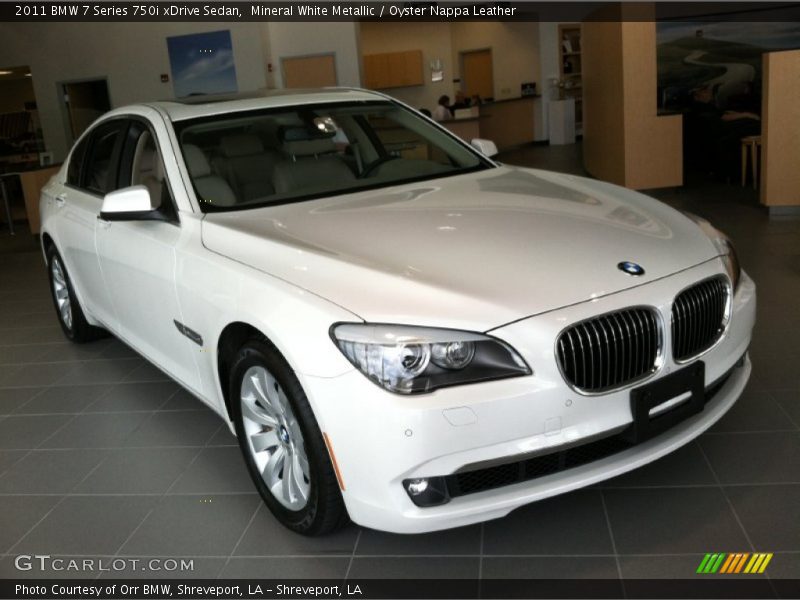 Mineral White Metallic / Oyster Nappa Leather 2011 BMW 7 Series 750i xDrive Sedan