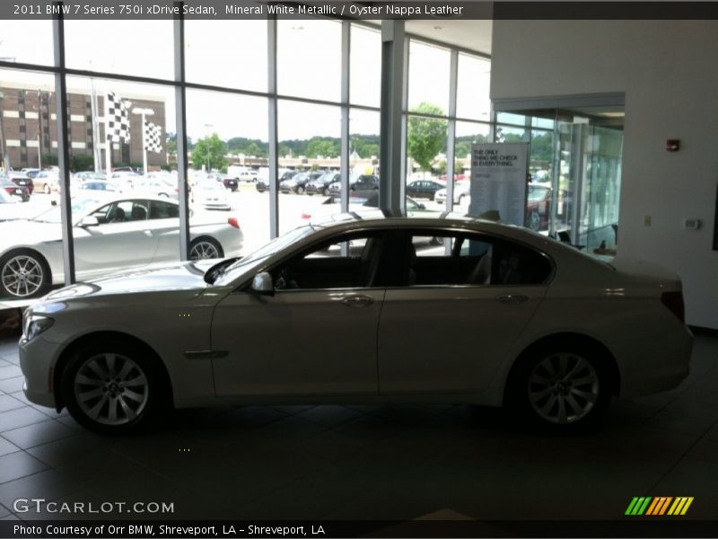 Mineral White Metallic / Oyster Nappa Leather 2011 BMW 7 Series 750i xDrive Sedan