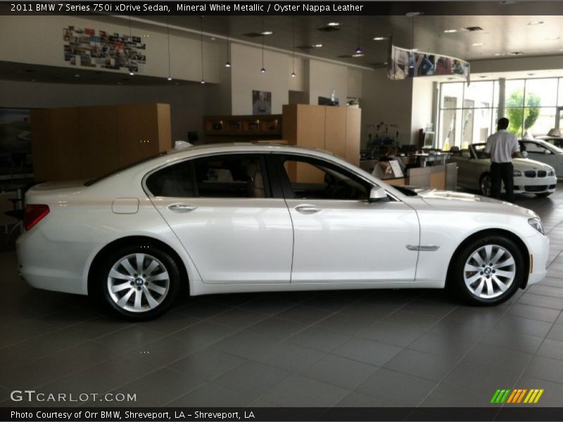 Mineral White Metallic / Oyster Nappa Leather 2011 BMW 7 Series 750i xDrive Sedan