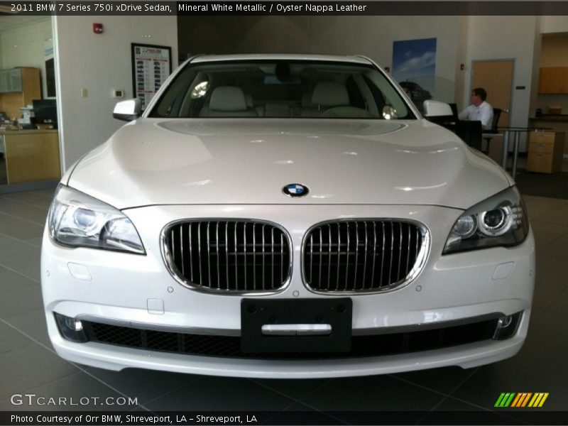 Mineral White Metallic / Oyster Nappa Leather 2011 BMW 7 Series 750i xDrive Sedan