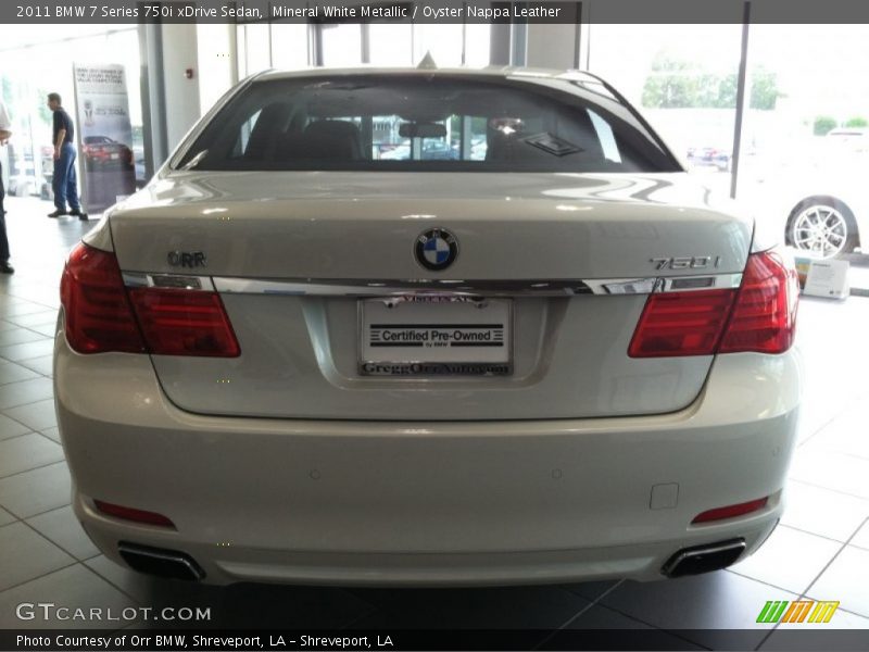 Mineral White Metallic / Oyster Nappa Leather 2011 BMW 7 Series 750i xDrive Sedan