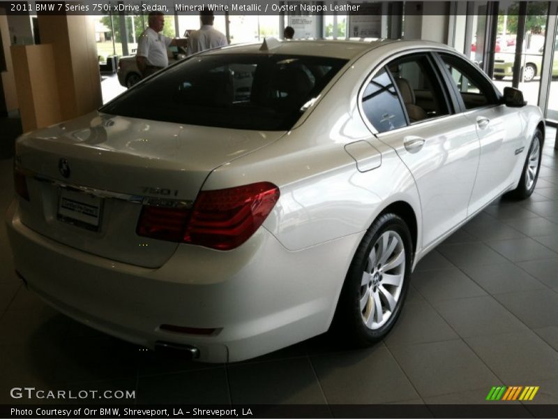 Mineral White Metallic / Oyster Nappa Leather 2011 BMW 7 Series 750i xDrive Sedan