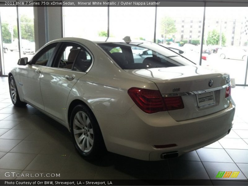 Mineral White Metallic / Oyster Nappa Leather 2011 BMW 7 Series 750i xDrive Sedan