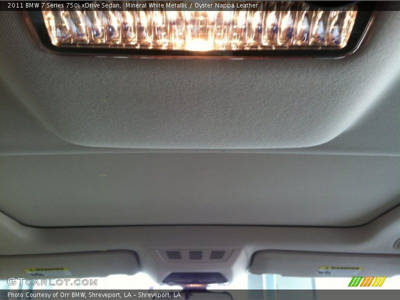Mineral White Metallic / Oyster Nappa Leather 2011 BMW 7 Series 750i xDrive Sedan