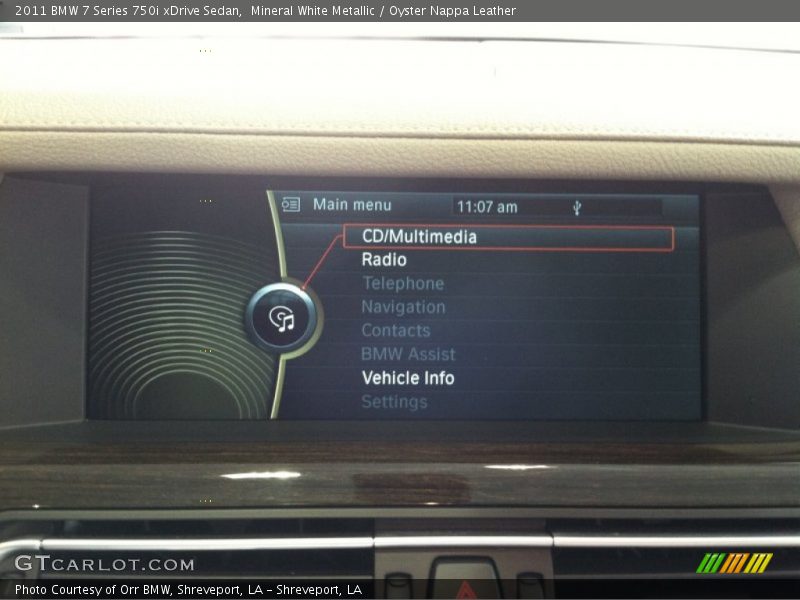 Mineral White Metallic / Oyster Nappa Leather 2011 BMW 7 Series 750i xDrive Sedan