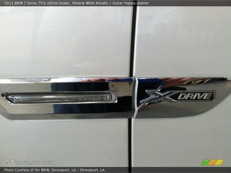 Mineral White Metallic / Oyster Nappa Leather 2011 BMW 7 Series 750i xDrive Sedan