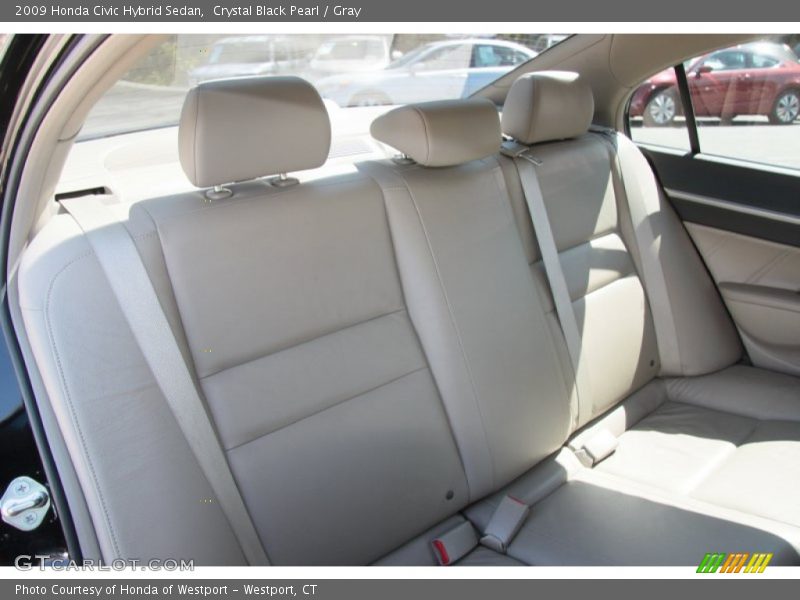 Crystal Black Pearl / Gray 2009 Honda Civic Hybrid Sedan