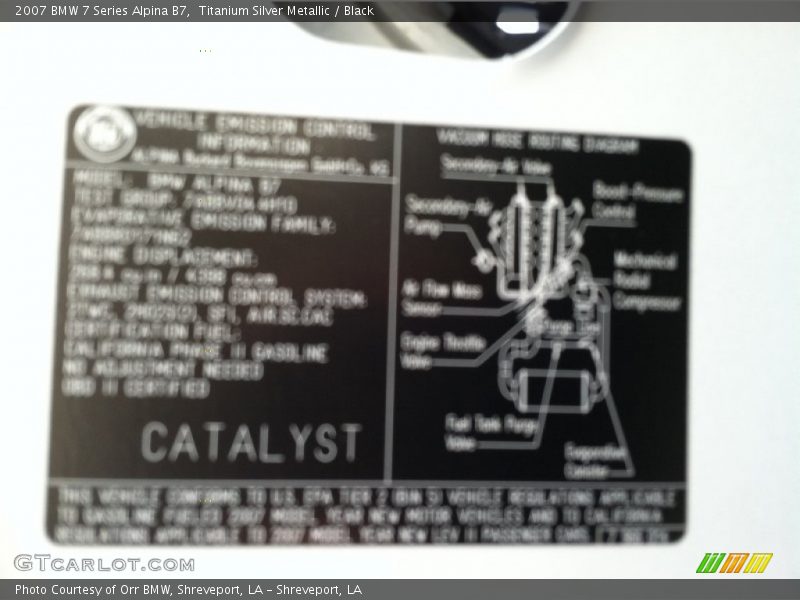 Titanium Silver Metallic / Black 2007 BMW 7 Series Alpina B7