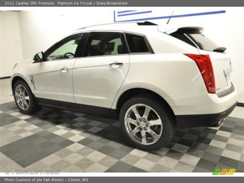 Platinum Ice Tricoat / Shale/Brownstone 2012 Cadillac SRX Premium