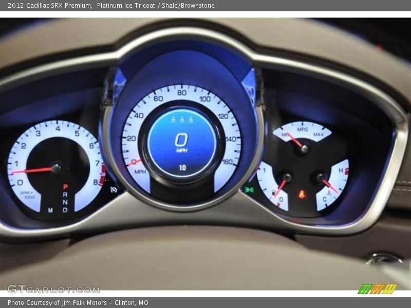 Platinum Ice Tricoat / Shale/Brownstone 2012 Cadillac SRX Premium