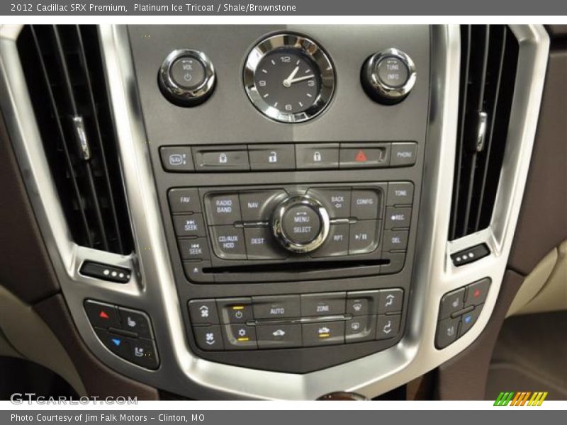 Platinum Ice Tricoat / Shale/Brownstone 2012 Cadillac SRX Premium