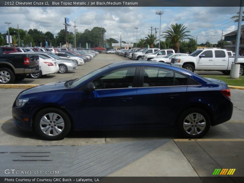 Blue Topaz Metallic / Jet Black/Medium Titanium 2012 Chevrolet Cruze LS