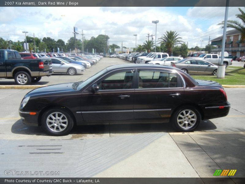 Dark Red Wine / Beige 2007 Kia Amanti