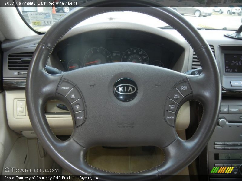 Dark Red Wine / Beige 2007 Kia Amanti