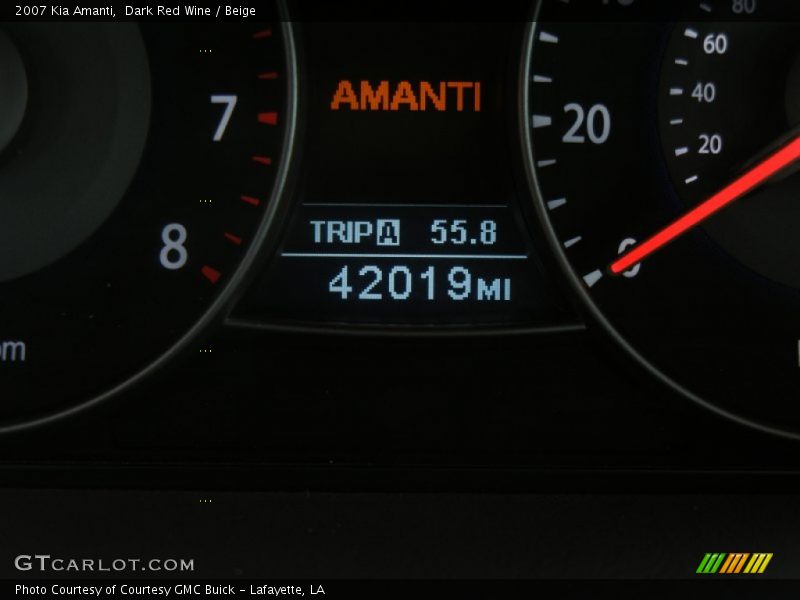 Dark Red Wine / Beige 2007 Kia Amanti