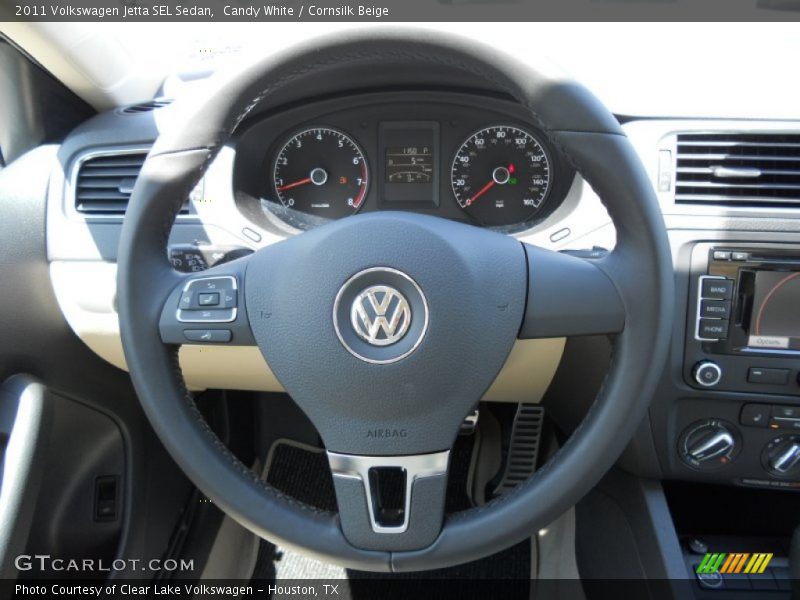 Candy White / Cornsilk Beige 2011 Volkswagen Jetta SEL Sedan