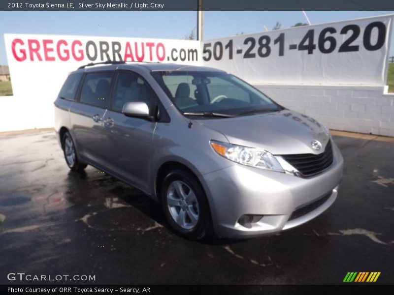 Silver Sky Metallic / Light Gray 2012 Toyota Sienna LE