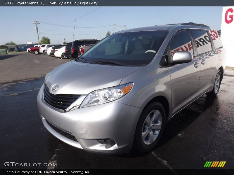 Silver Sky Metallic / Light Gray 2012 Toyota Sienna LE