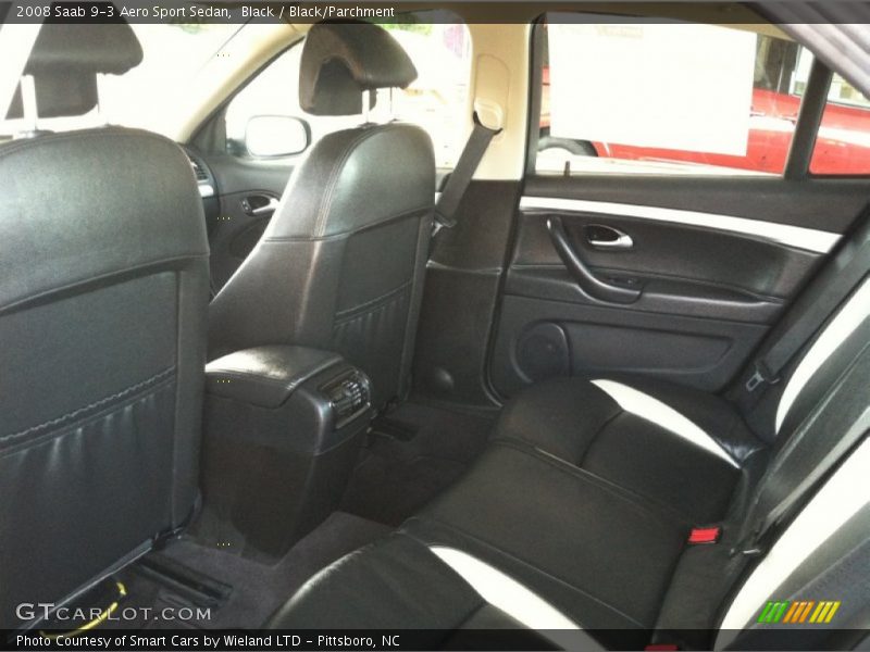 Black / Black/Parchment 2008 Saab 9-3 Aero Sport Sedan
