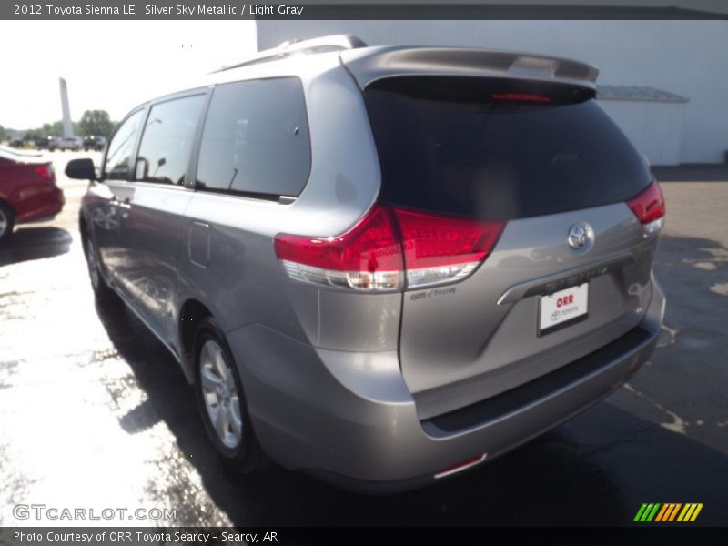 Silver Sky Metallic / Light Gray 2012 Toyota Sienna LE