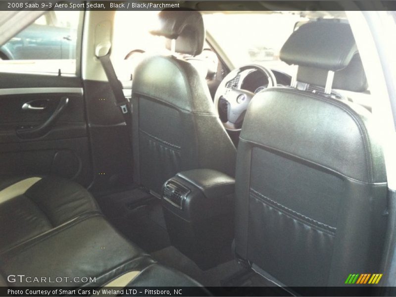 Black / Black/Parchment 2008 Saab 9-3 Aero Sport Sedan