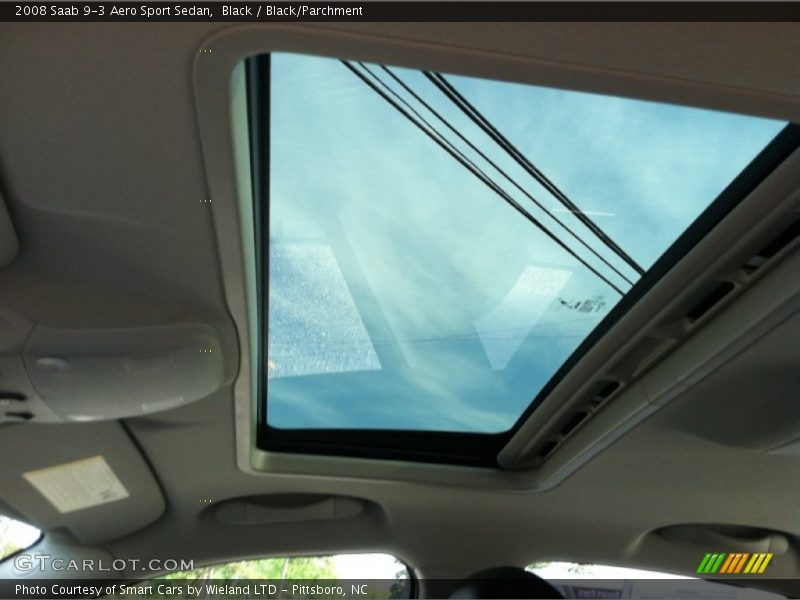 Black / Black/Parchment 2008 Saab 9-3 Aero Sport Sedan