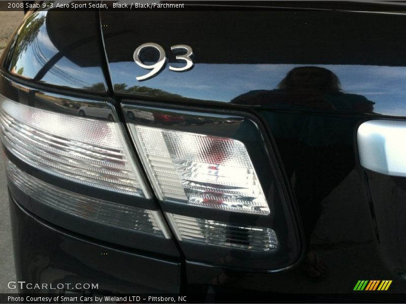Black / Black/Parchment 2008 Saab 9-3 Aero Sport Sedan