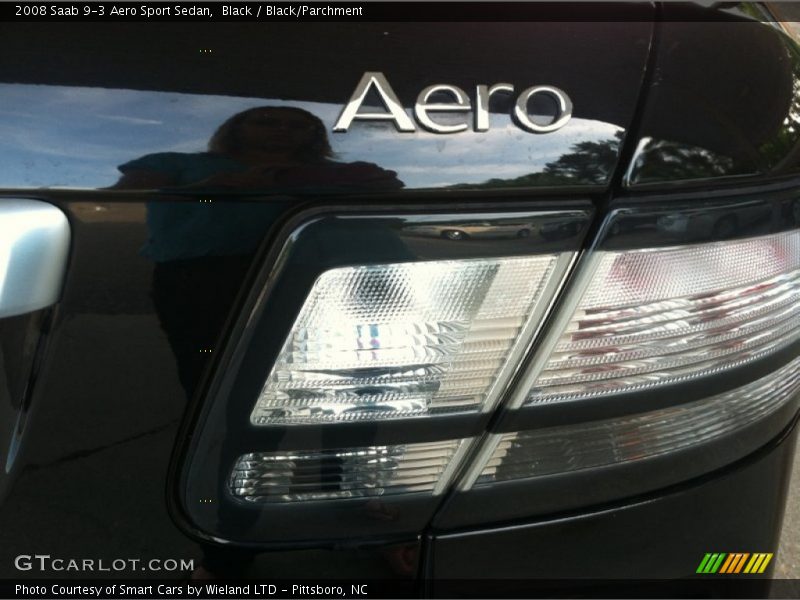 Black / Black/Parchment 2008 Saab 9-3 Aero Sport Sedan