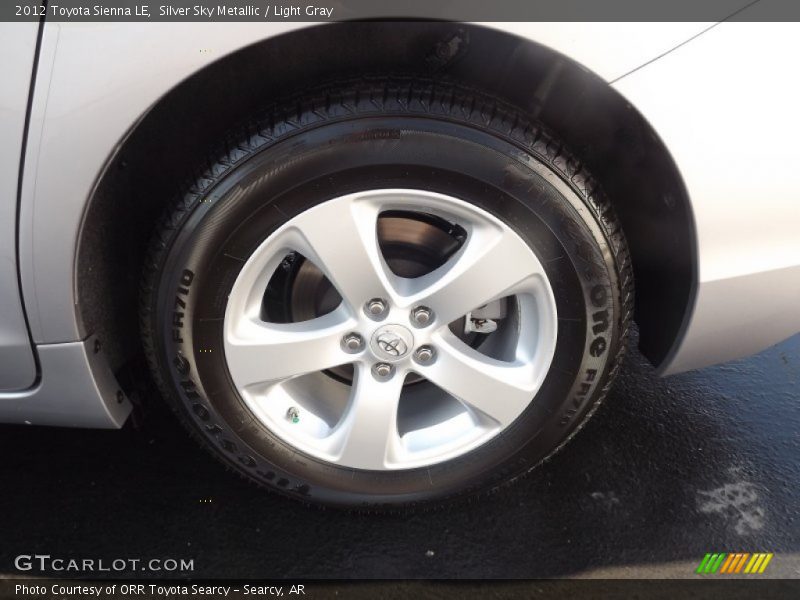 Silver Sky Metallic / Light Gray 2012 Toyota Sienna LE